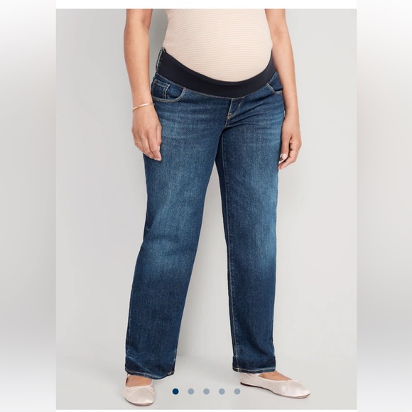 Old Navy Woman’s Size 18 Maternity Front Low-Panel OG Loose Jeans - Picture 2 of 5